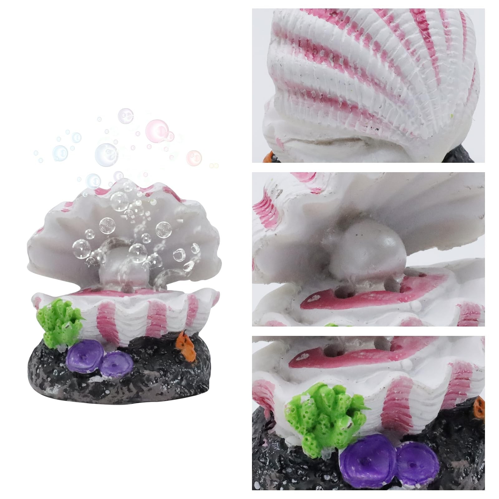 Aquarium Volcano with Air Stone Bubbler Volcano Ornament Fish Tank Bubble Mak...