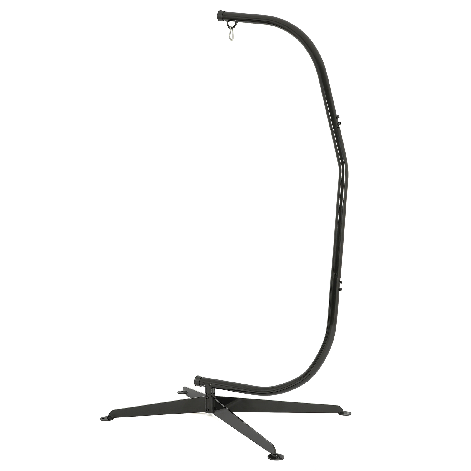 Black Steel Solid Frame Stand Hammock C Stand For Porch Swing Hammock Chair