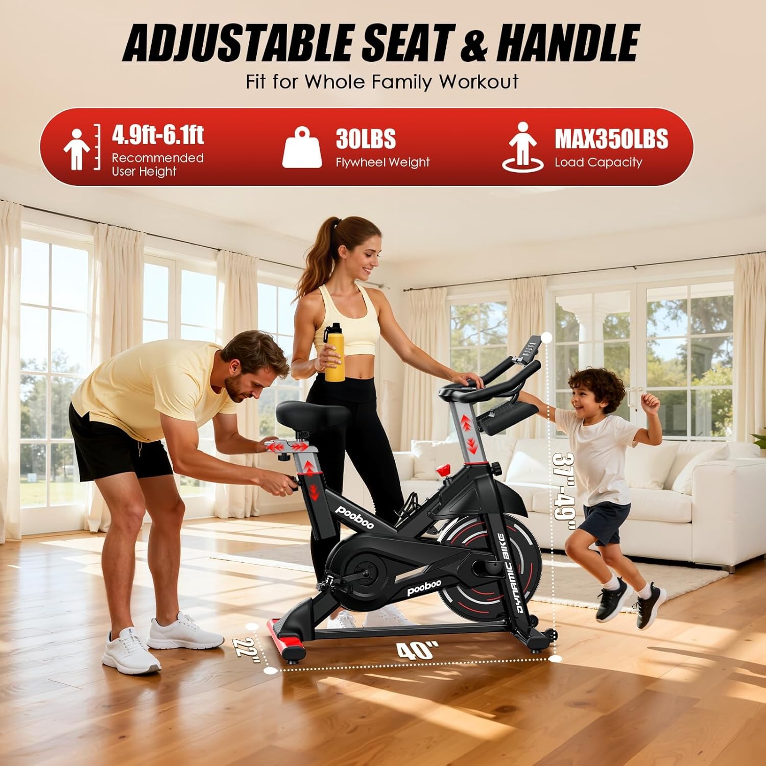 Exercise Bike Indoor Cycling Bike Fitness Stationary Bike Magnetic Resistance