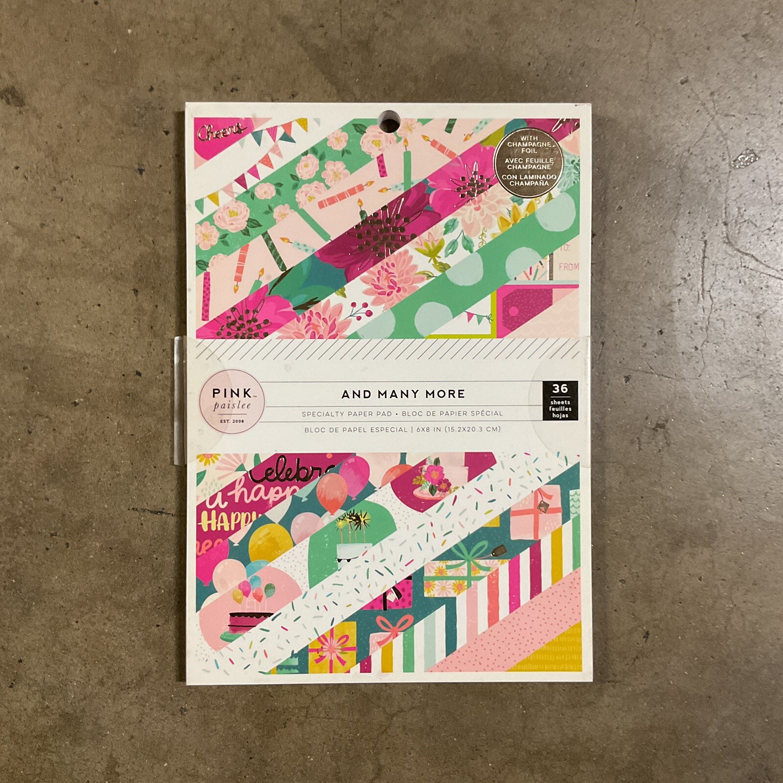 Pink Paislee - And Many More Collection - 6” x 8” Paper Pad with Foil Accents