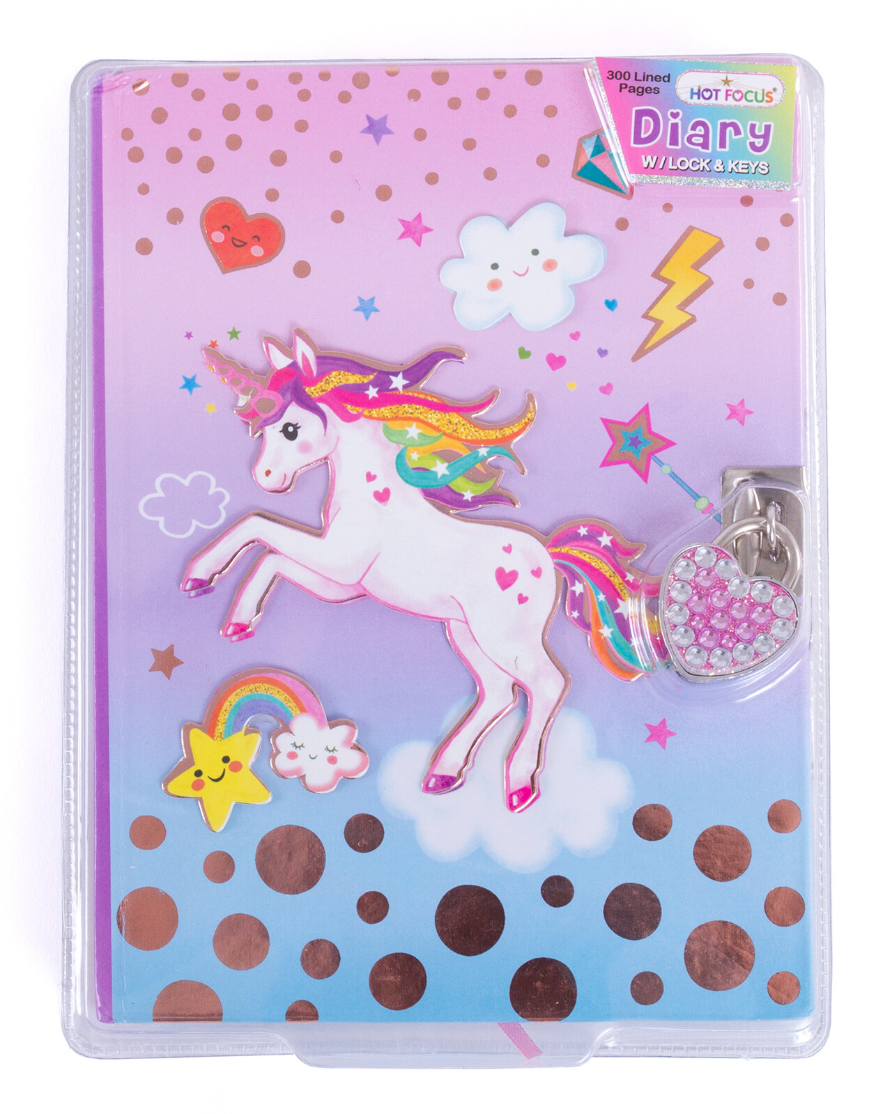 Girls Diary with Lock - 7" Unicorn Kids Secret Diary Journal with Two Keys