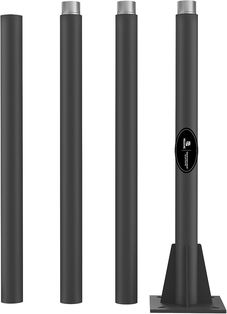 10ft Sun Shade Sail Poles - Heavy Duty Steel Metal Outdoor Post Kit for...