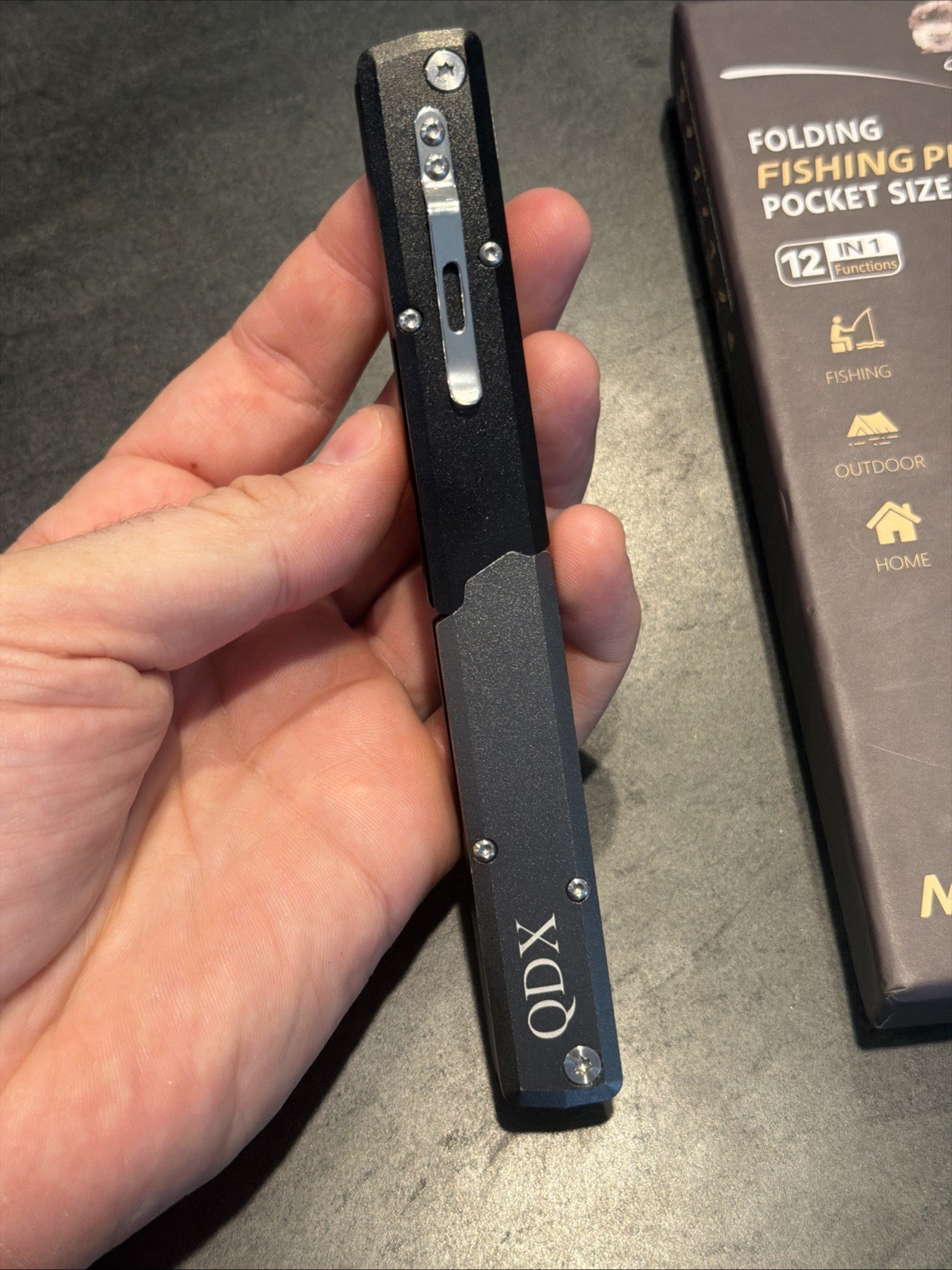 12-in-1 Pen-Sized Folding Fishing Pliers, Marine-Grade Stainless Steel Profes...