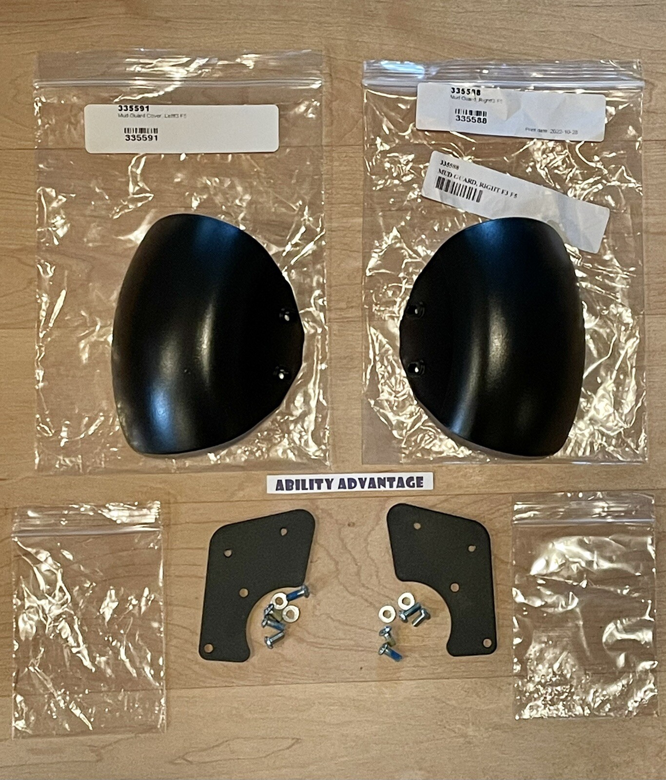 NEW: Permobil Caster MUD GUARDS Left & Right Sides, F3 or F5 Version 2 Only.