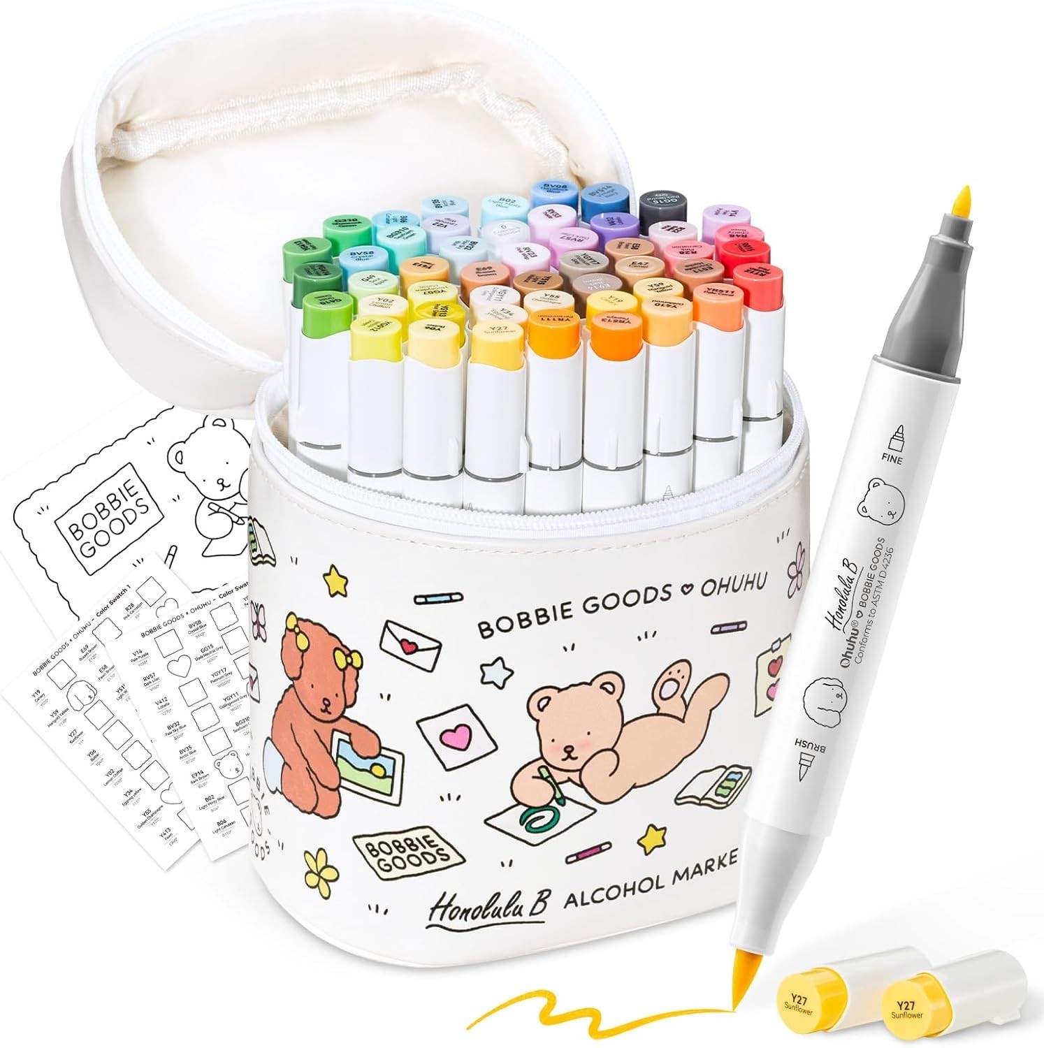 Ohuhu x Bobbie Goods Honolulu B 48 Colors Alcohol Art Markers New IN HAND