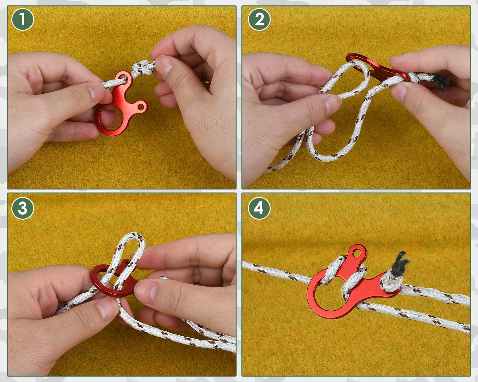 Aluminum Guyline Tensioner 20 Pieces Rope Tensioner for Outdoor Tent Camping