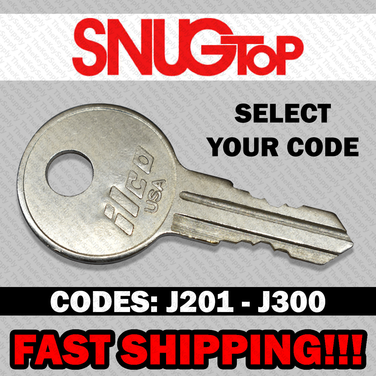 Snug Top Truck Cap Bed Cover Replacement Key Cut to Code J201 - J300