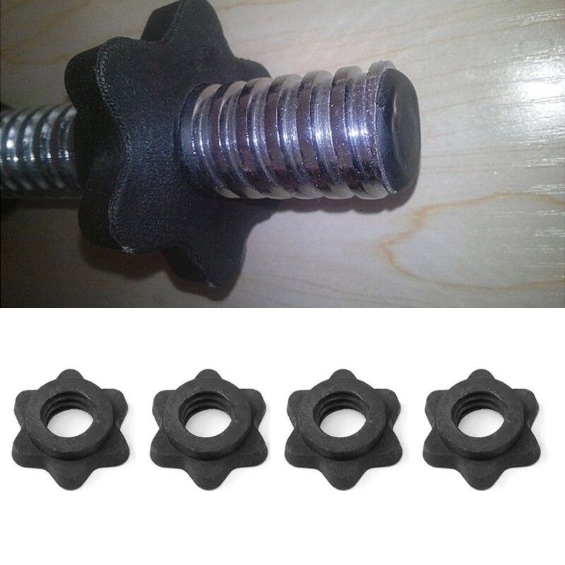 4PC Weight Check Nut Barbell Bar Clips Spin Lock Screw Dumbbell Spinlock Collars