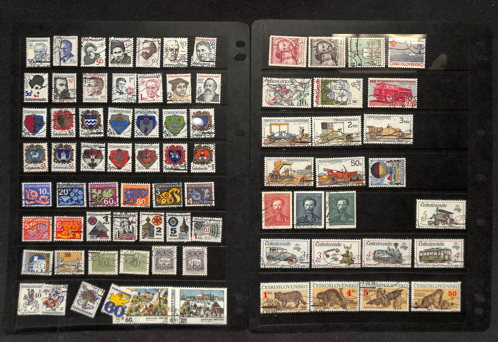 Czechoslovakia Stamp Collection on 50 Harris Pages, 1918-1983 (BK)