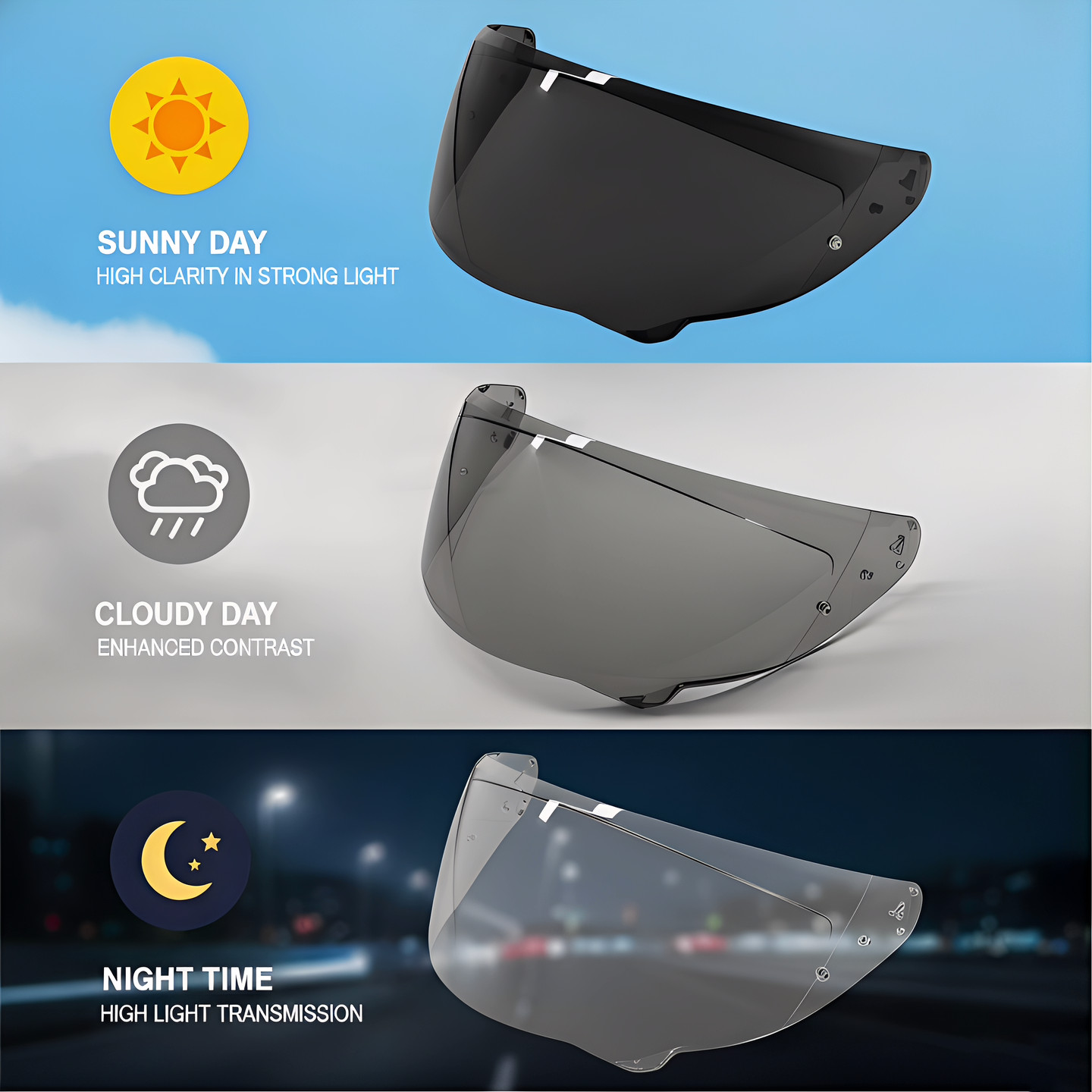 Photochromic Visor Shield Fits For HJC i71 F71 HJ38 Helmet Face Shield Lenses
