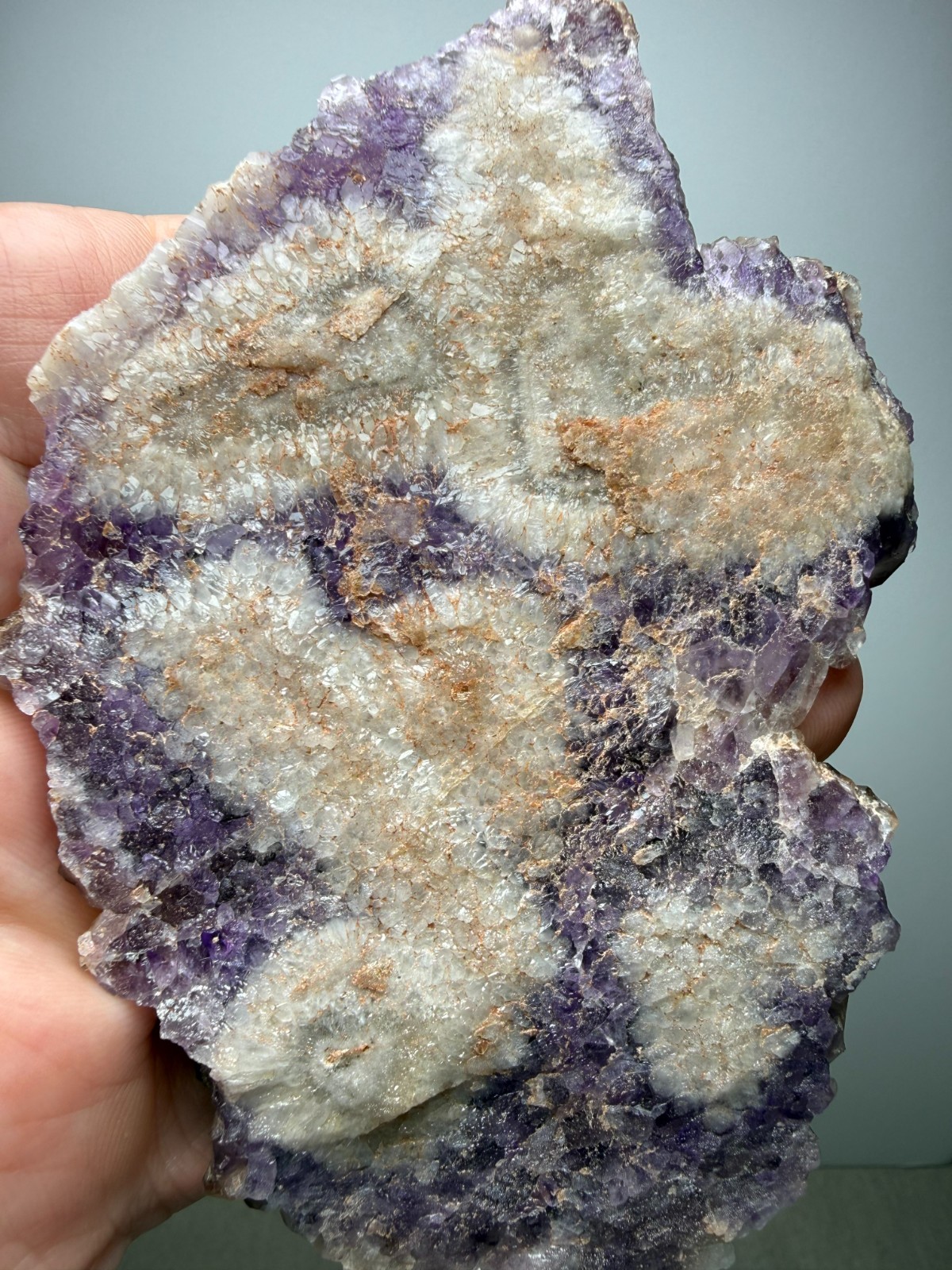 COLLECTORS!! Hematite included Amethyst plate - Blue Point Mine- Thunder Bay, CA