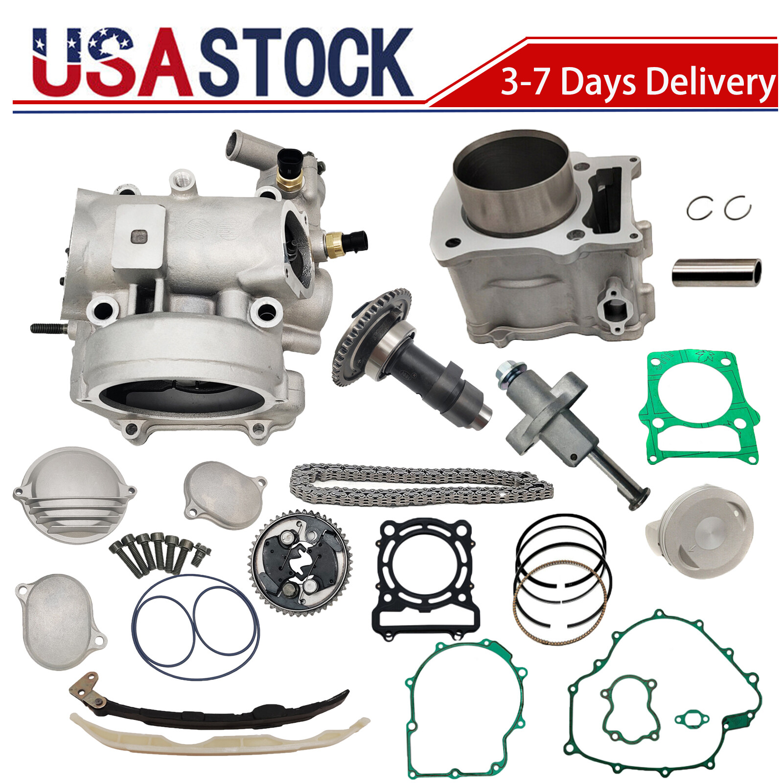 For HISUN 550 Cylinder Head EFI Cylinder Rebuild kit Bennche Massimo Cub Cadet