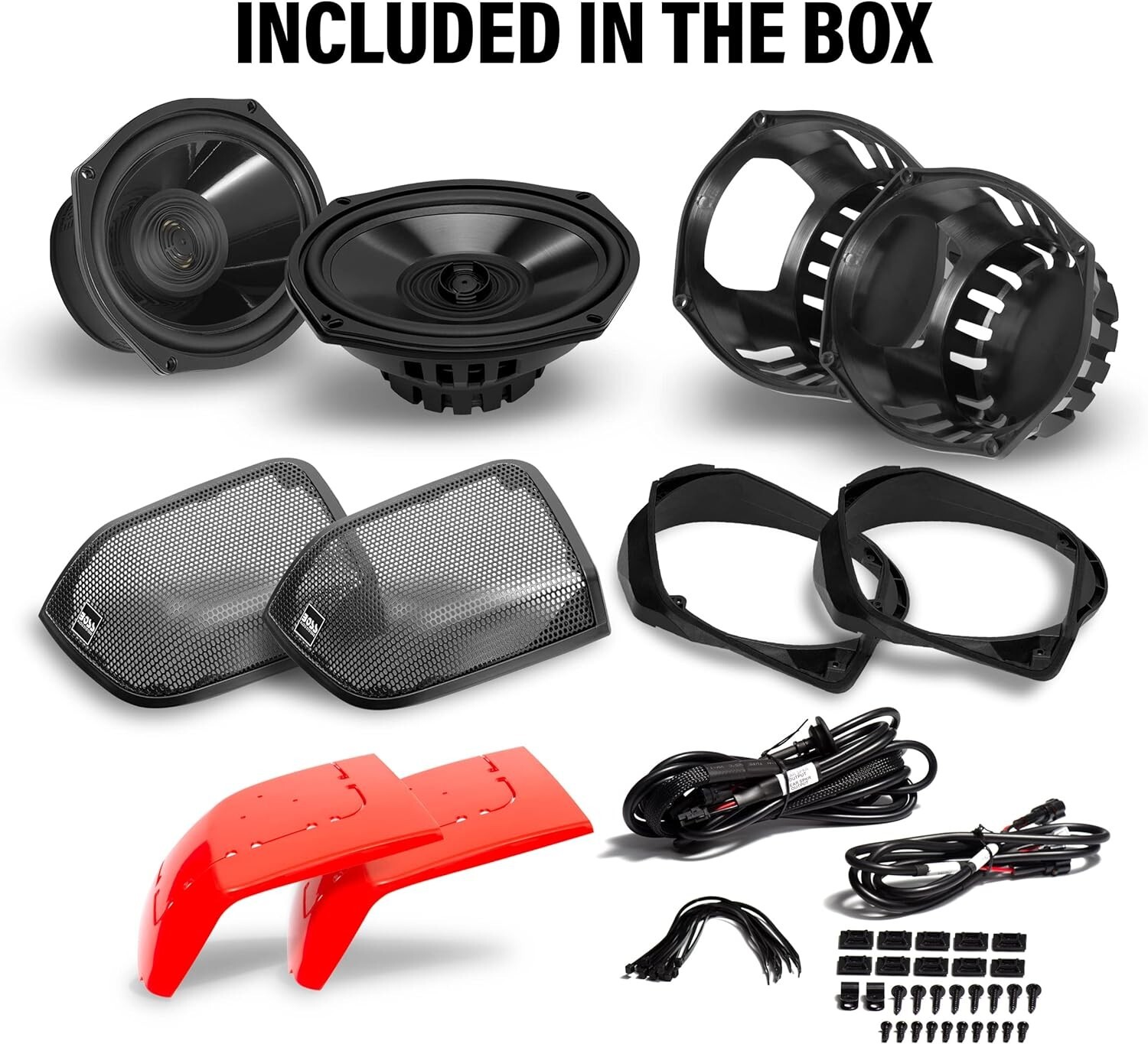 NEW BOSS AUDIO BHD14 REAR SADDLEBAG SPEAKERS KIT 6x9 HARLEY TOURING FLH/T 14-Up