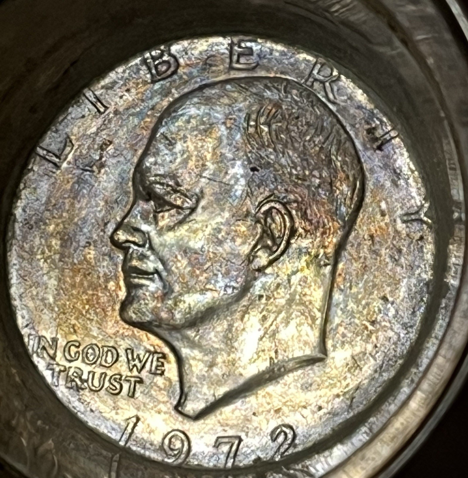 Dwight D. Eisenhower 1972 IKE Dollar Wallace 5215 Sterling Silver Shot / Jigger