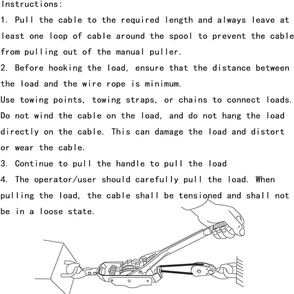 Come Along 2 Ton Winch Ratchet Dual Gear Power Puller w/2 Hooks Steel Cable