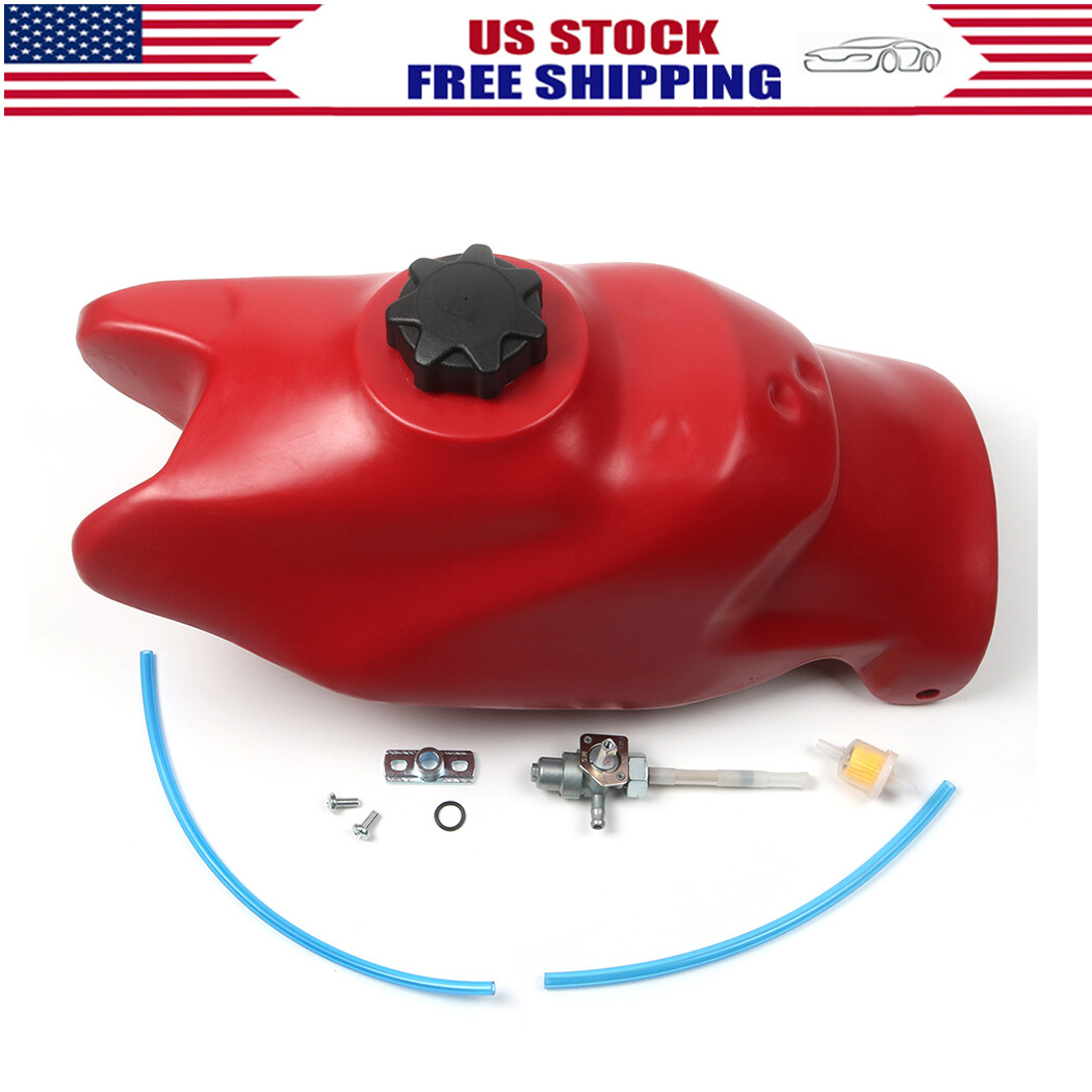 For Honda 1987-1988 TRX250X ,TRX 300EX 1993-2006 Plastic Fuel Tank & Gas Cap Red