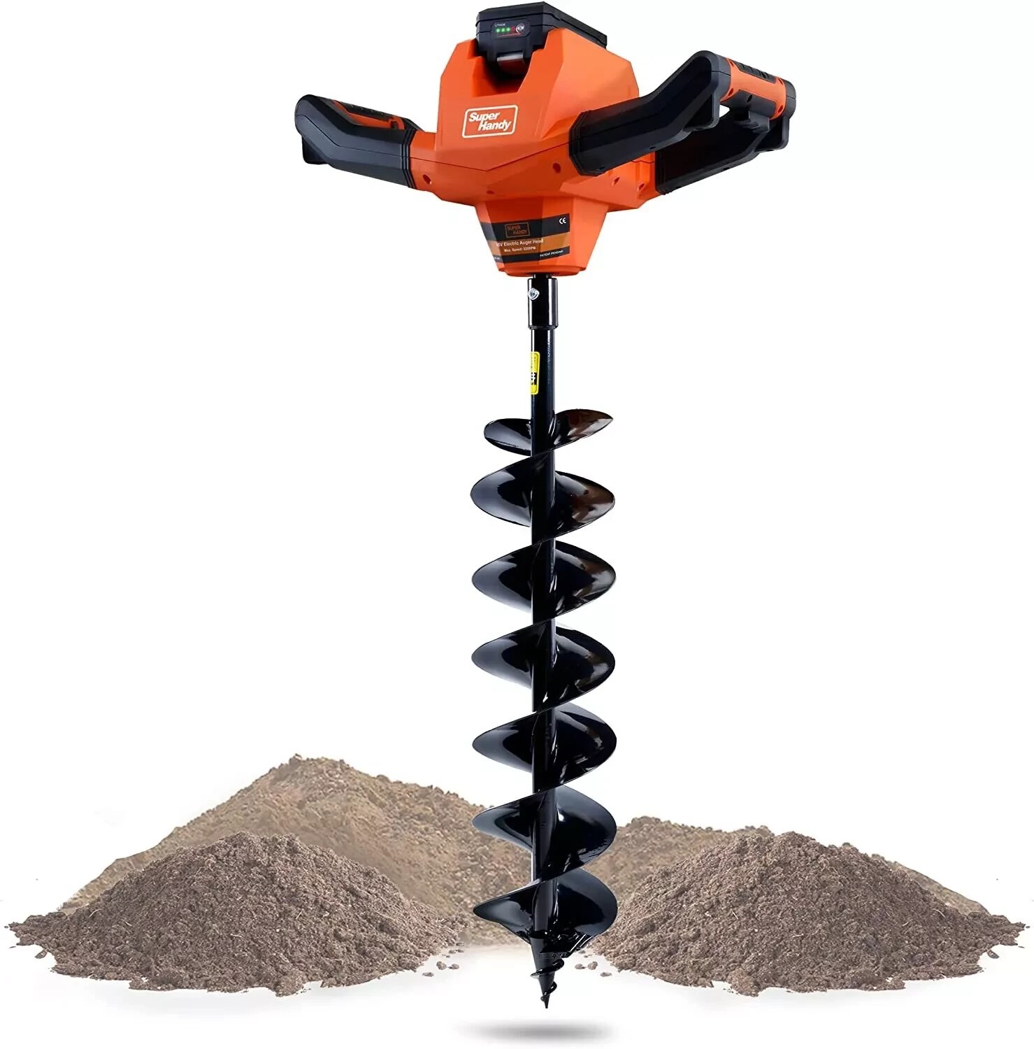 SuperHandy 6" x 30" Steel Bit Electric Powered Earth Auger Post Hole Digger