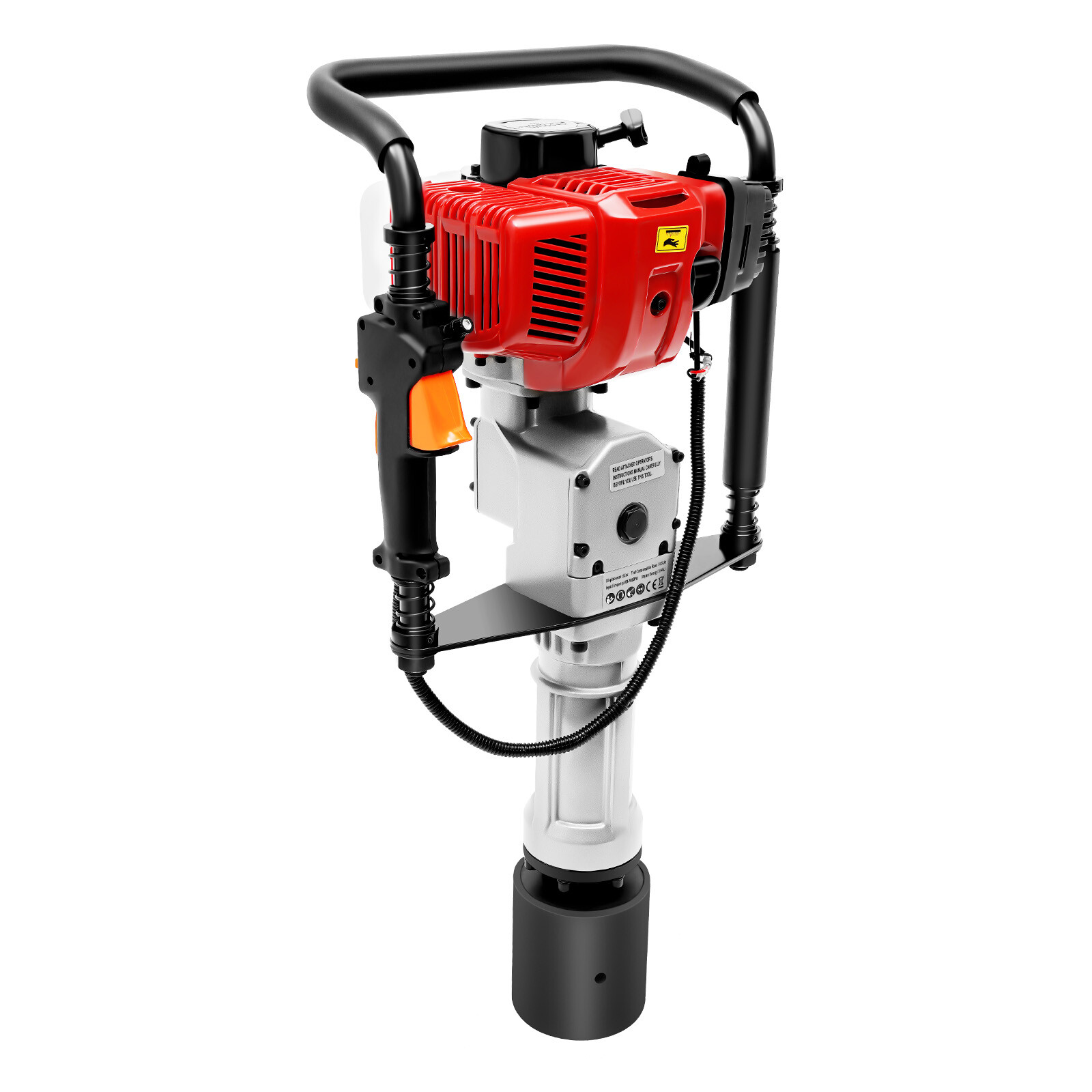 52CC 2.3HP Gas Powered T Post Driver Fence Pile Driver Hammer Tool Kit w/3 Heads