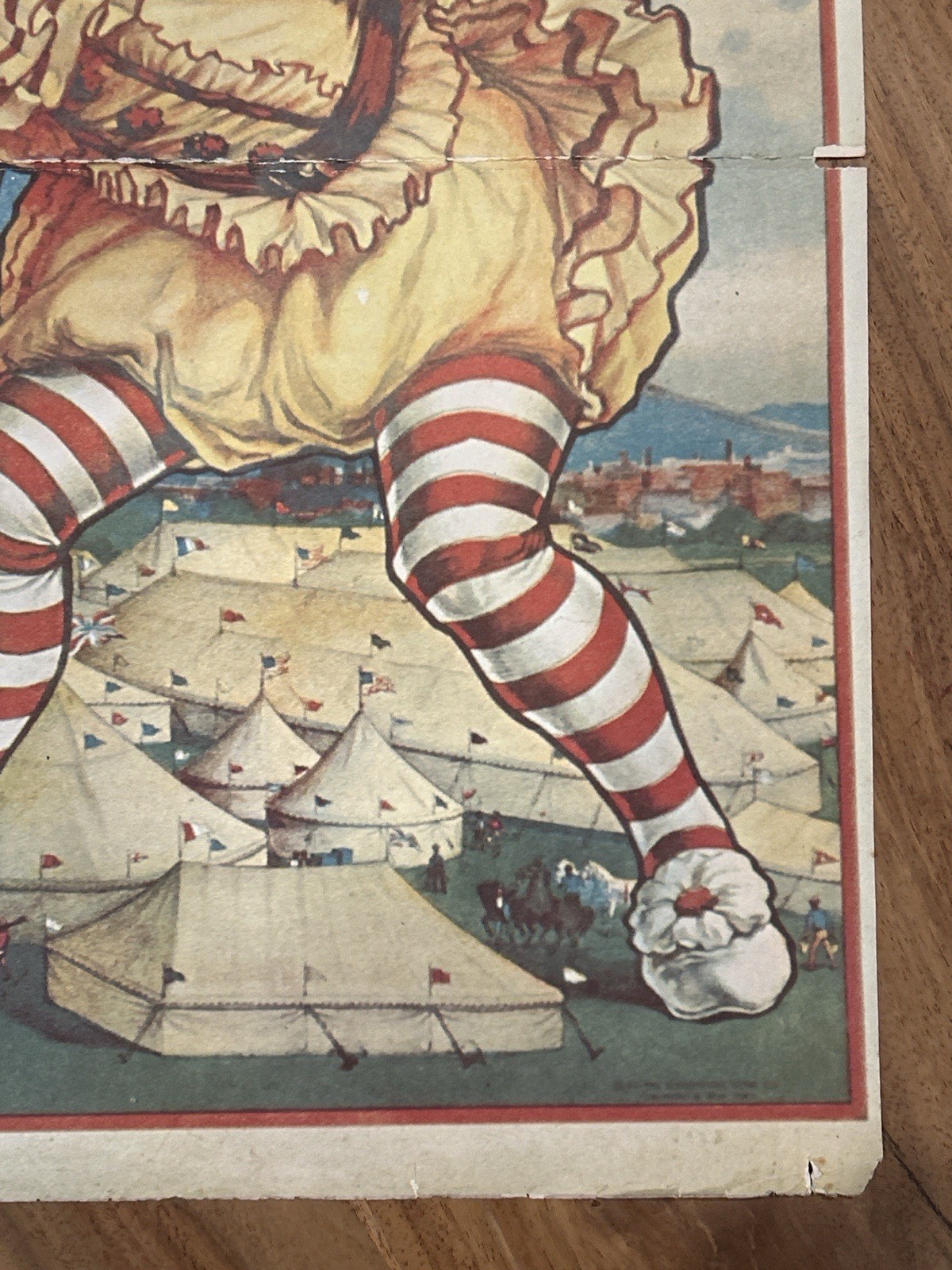 Vintage Ringling Bros Barnum Bailey Clown Poster Combined Shows 24x17