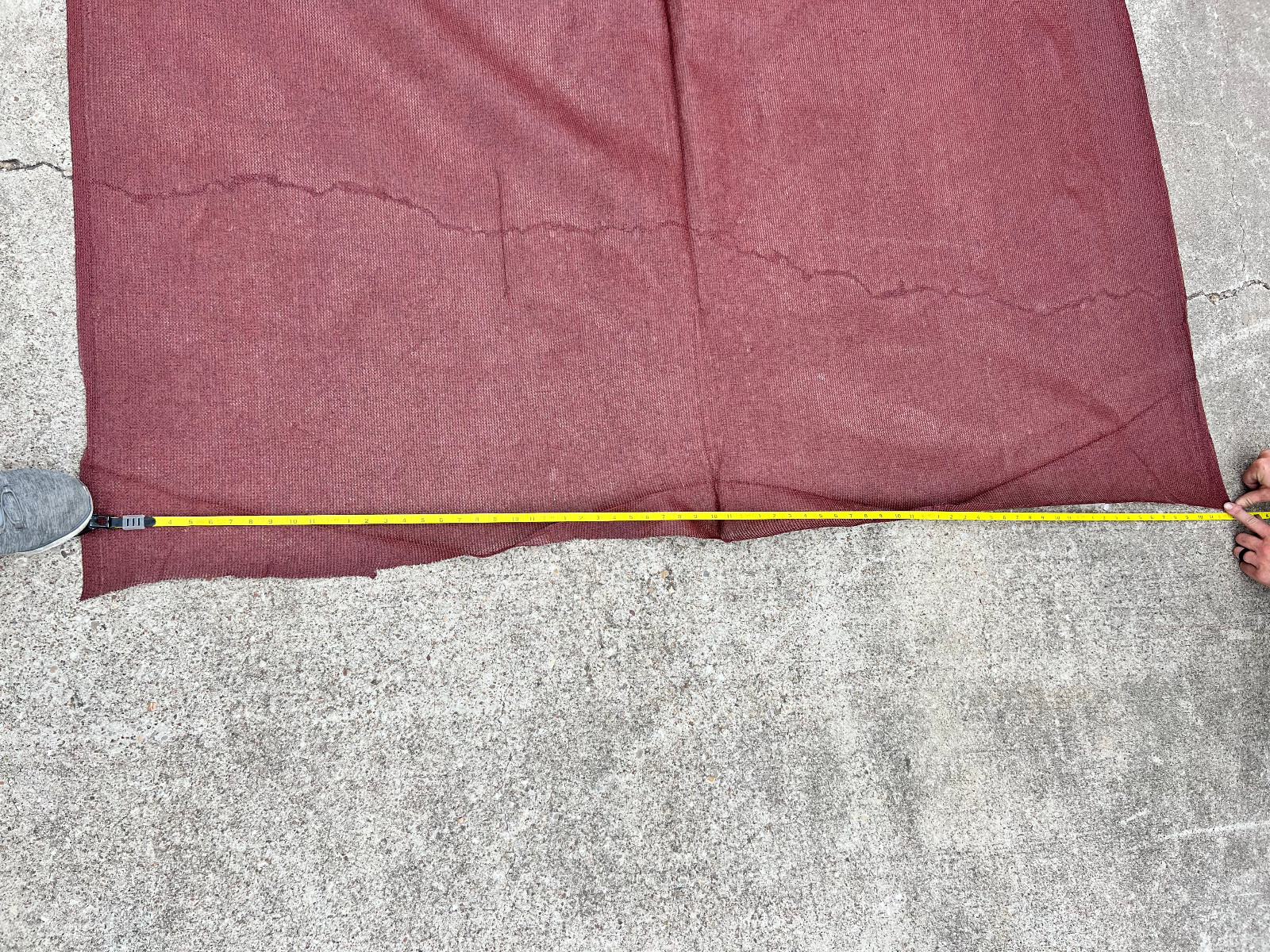 ROLL of Sun Shade Windscreen Fabric UV Block RED 6' for Awning, Patio, Shelter