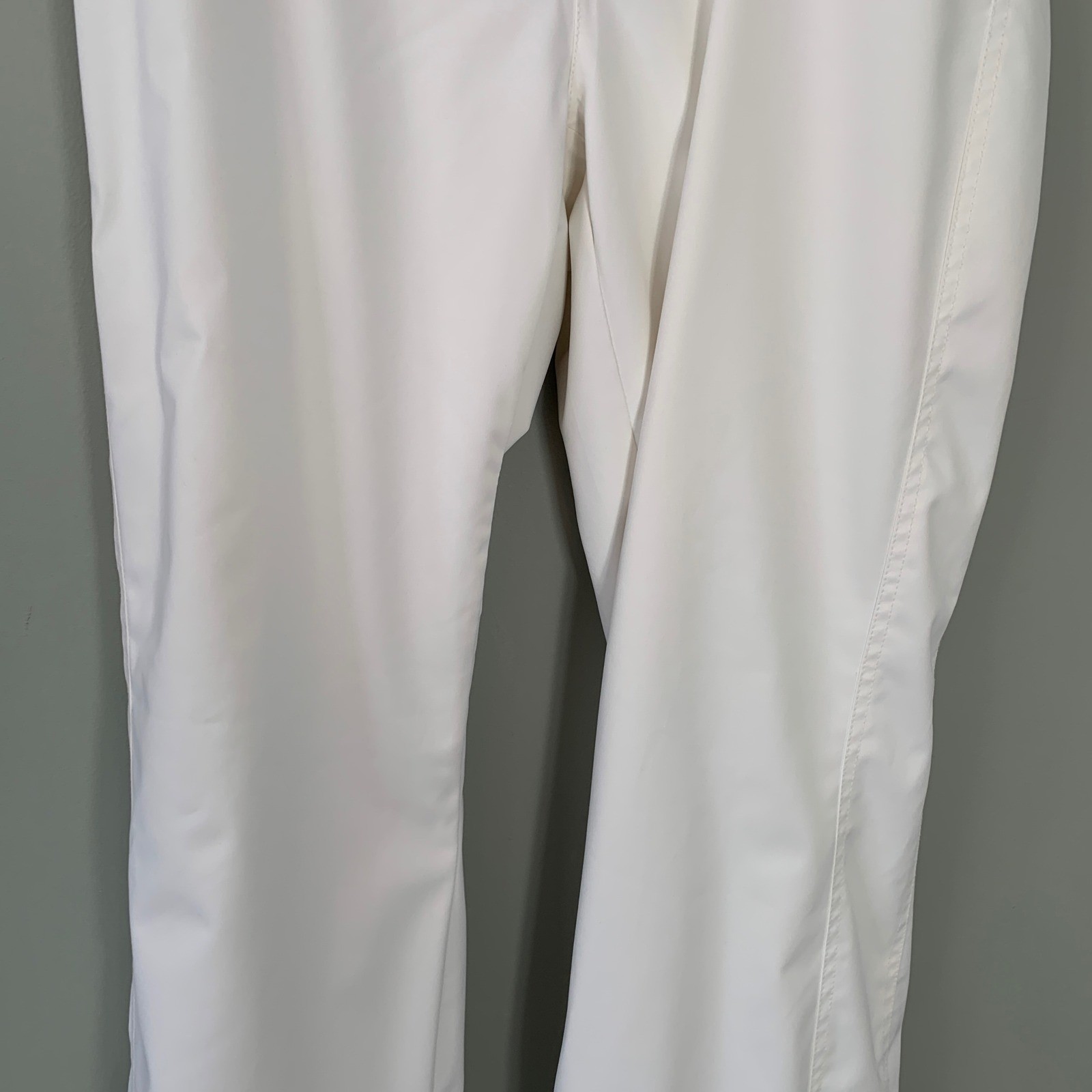Nils Womens White Ski Pants Straight Leg Zippered Pockets Snow Trousers Size 14