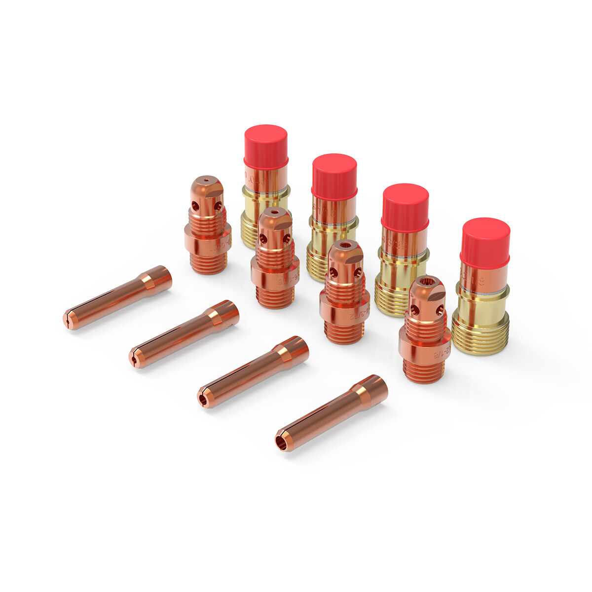 45pcs TIG Welding Torch Stubby Gas Lens Pyrex Glass Cup Kit For WP-17/18/26