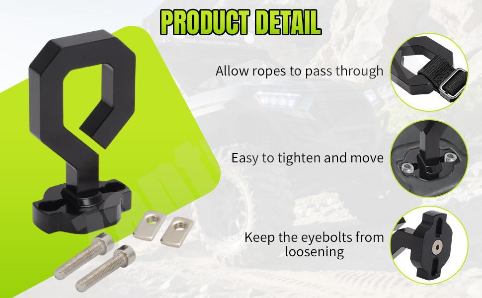 Eye Bolt Tie Down & Accessory Anchor For CFMoto Quick Attach ATV & UTV – 2 Pack