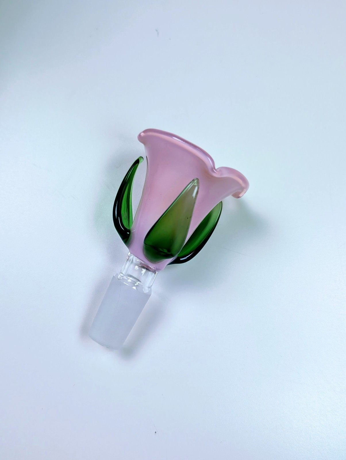 3.5" Cute Pink Rose Bowl Premium Quality 14mm Bowl Slide Bong Water Pipe