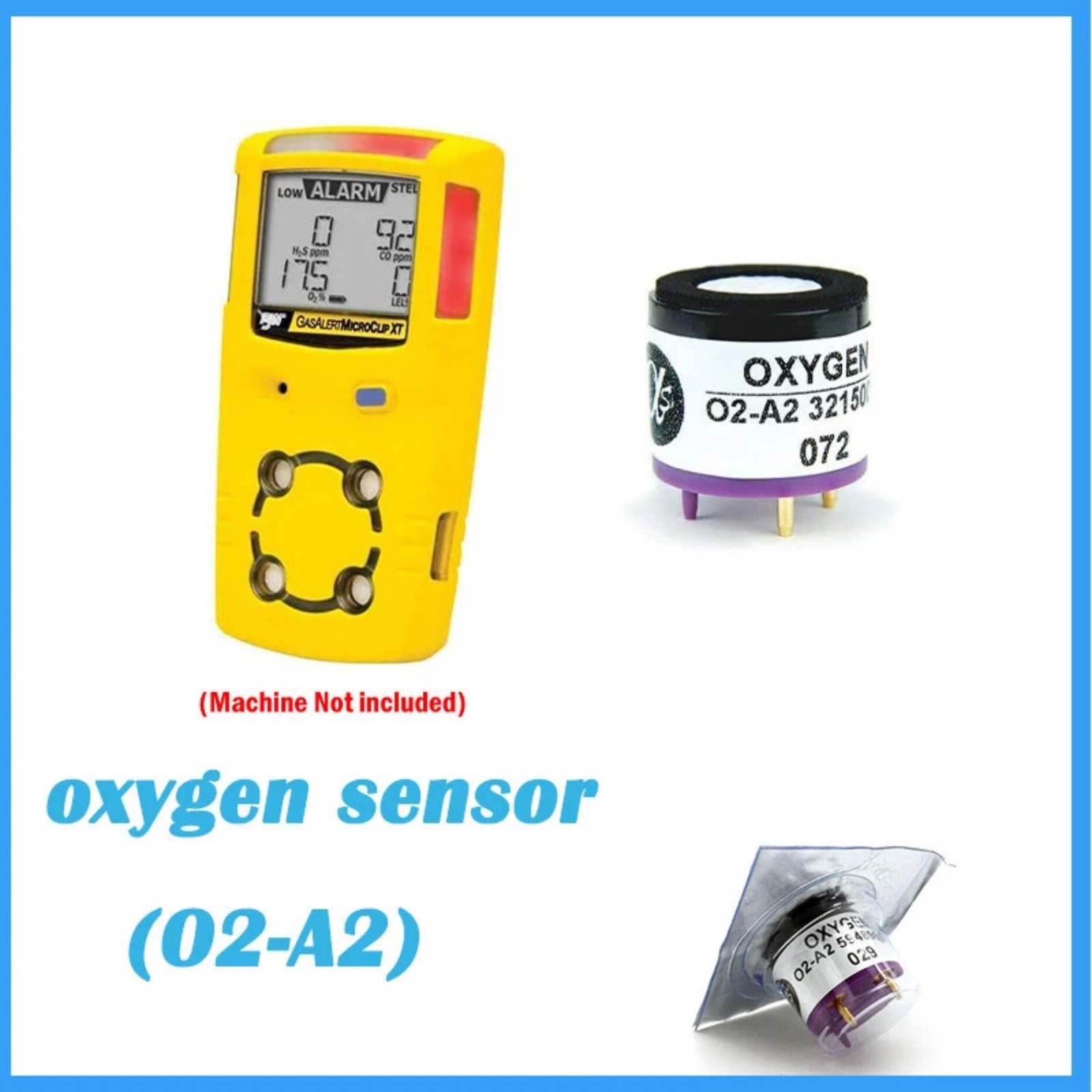 New! Alphasense O2-A2 Oxygen Sensor for BW Technologies Gas Alert MicroClip