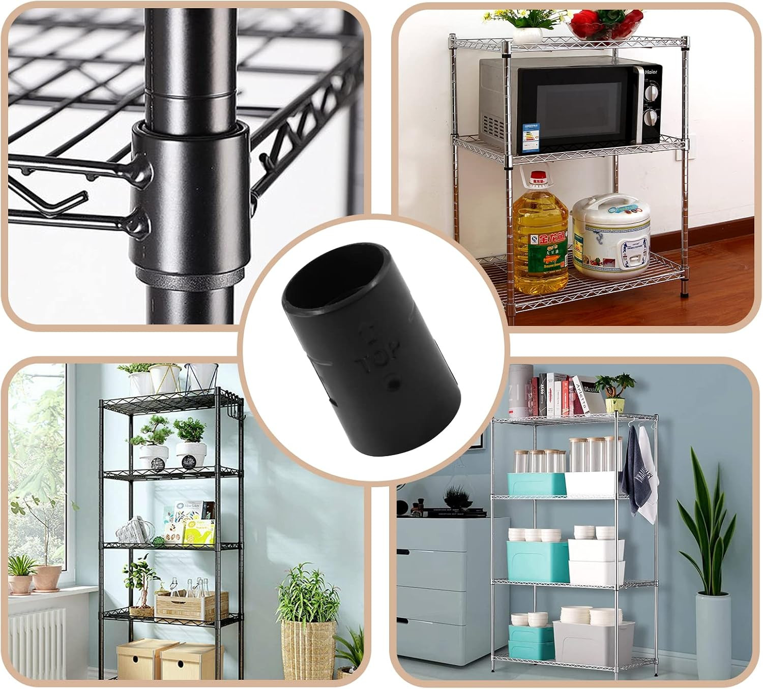 50 Pack 1 Inch Wire Shelving Shelf Lock Clips Plastic Shelving Clips Replacement