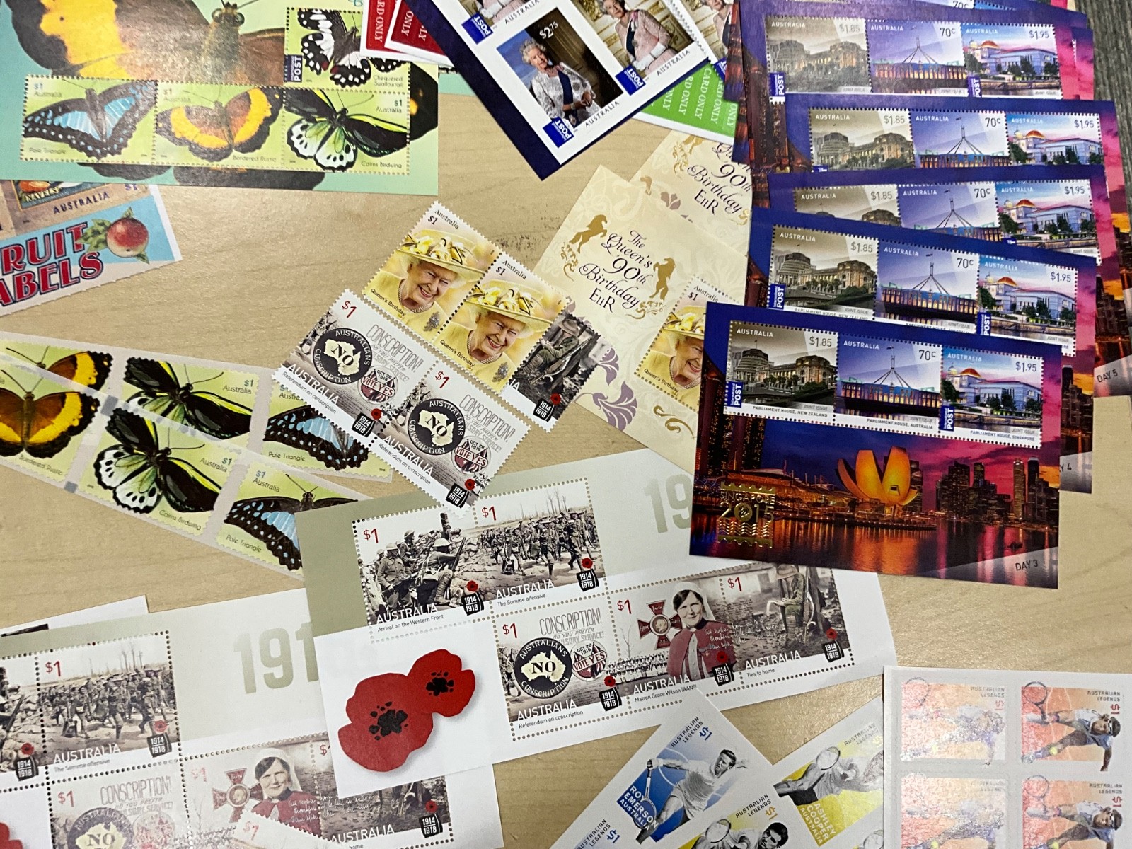 Australia stamps MNH modern Full Gum Face Value $1000+ xx132