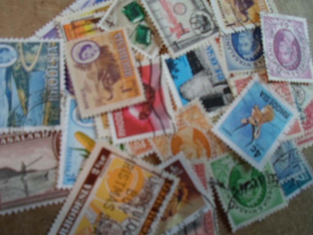 Collection lot 35 different stamps of Rhodesia / Nyssaland / North / South