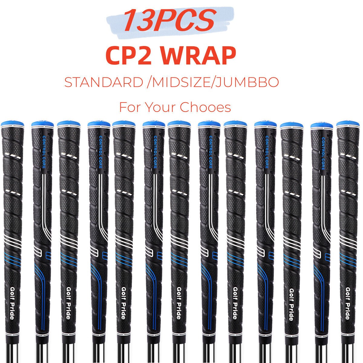 13PCS CP2 Pro / Wrap Golf Pride Blue Red Standard / Midsize /Jumbo Golf Grips