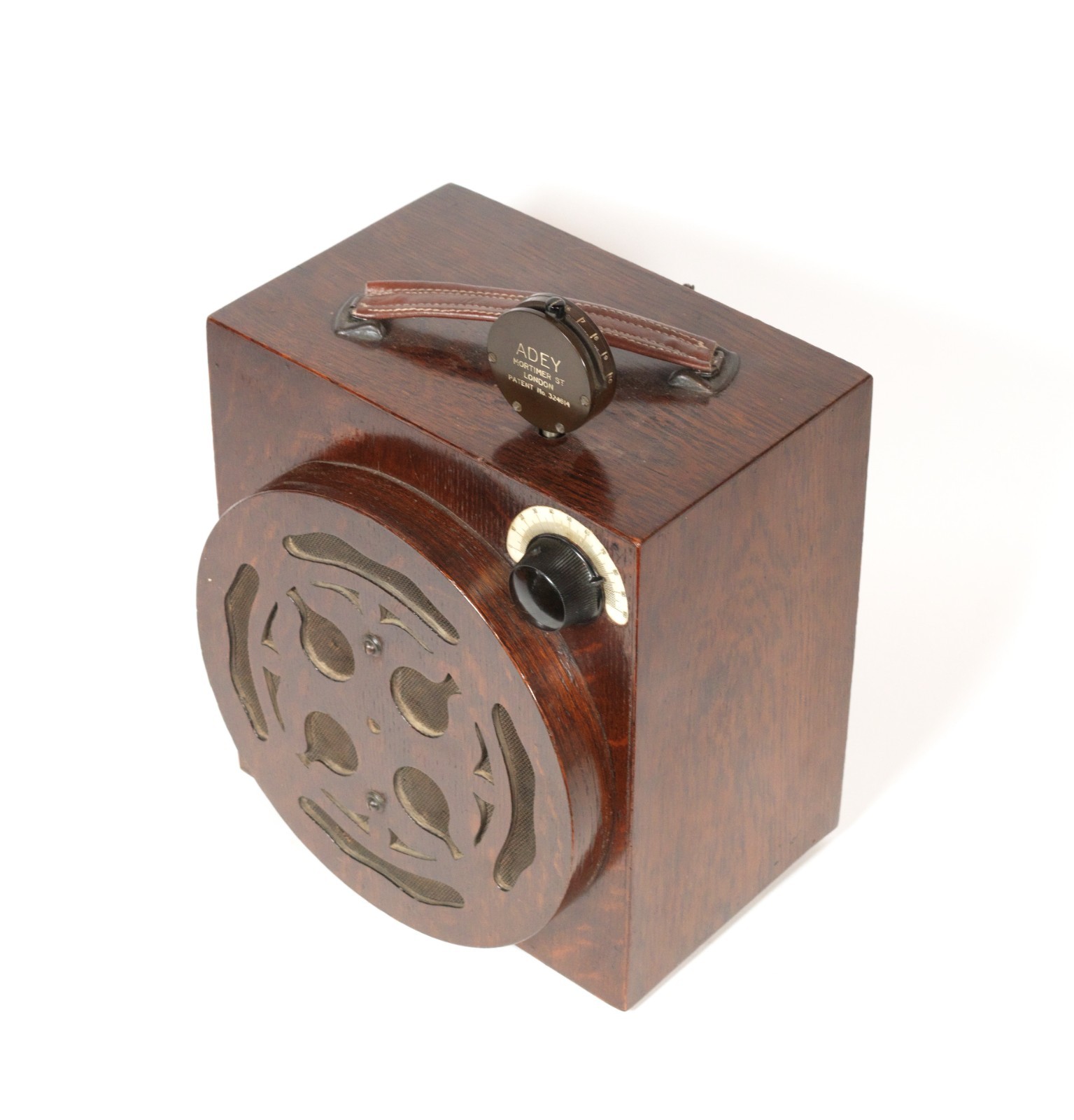 Tiny, Ingenious 1932 Adey All-In-One Portable Radio w/Multi-Function Control Key