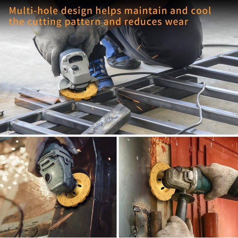 2 Pcs 4 inch Diamond Segment Grinding Wheel Disc Grinder Cup Concrete Stone Cut