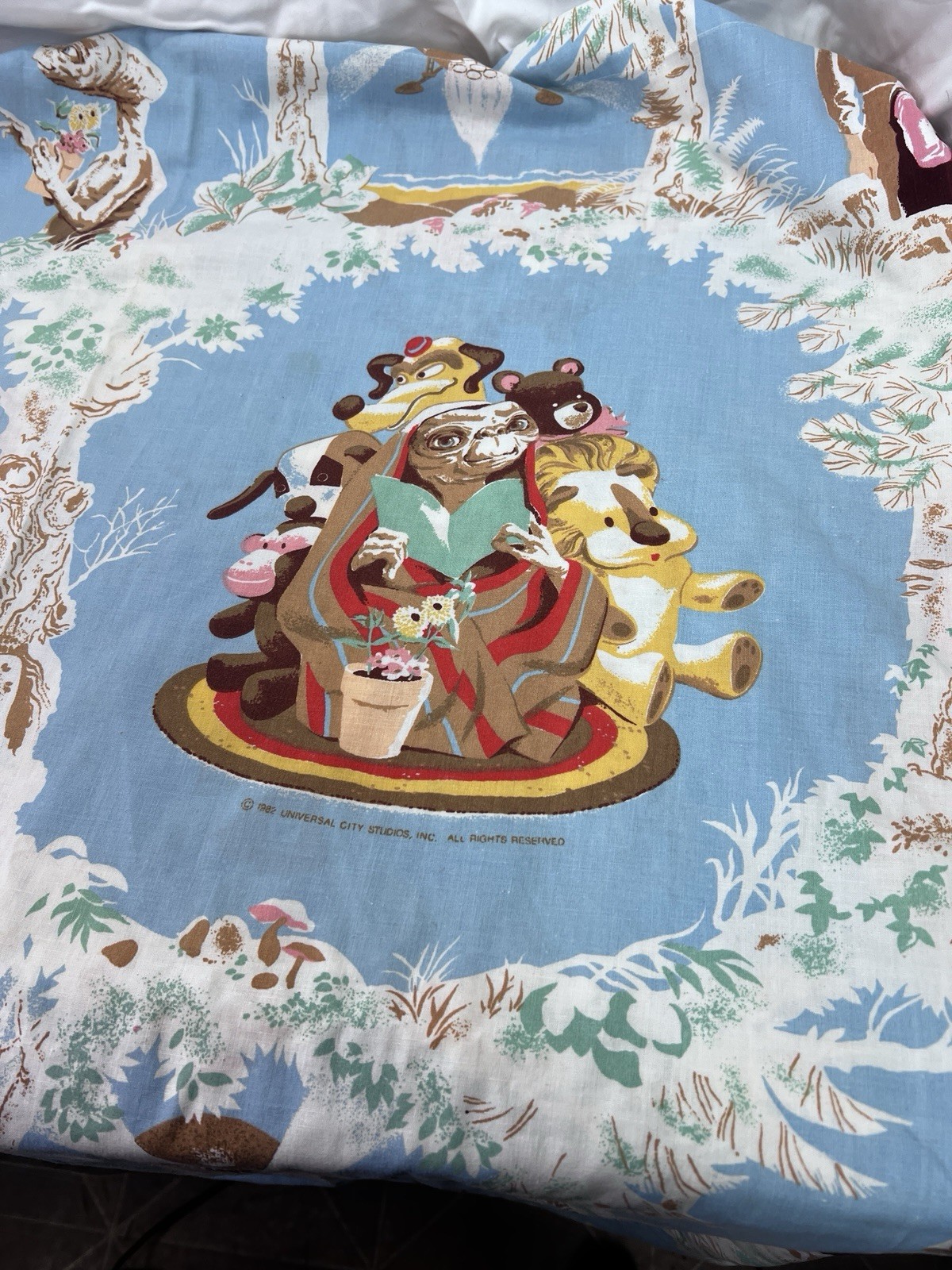 Vintage 1982 E.T. The Extra-Terrestrial Movie Twin sheet set Flat Fitted Movie