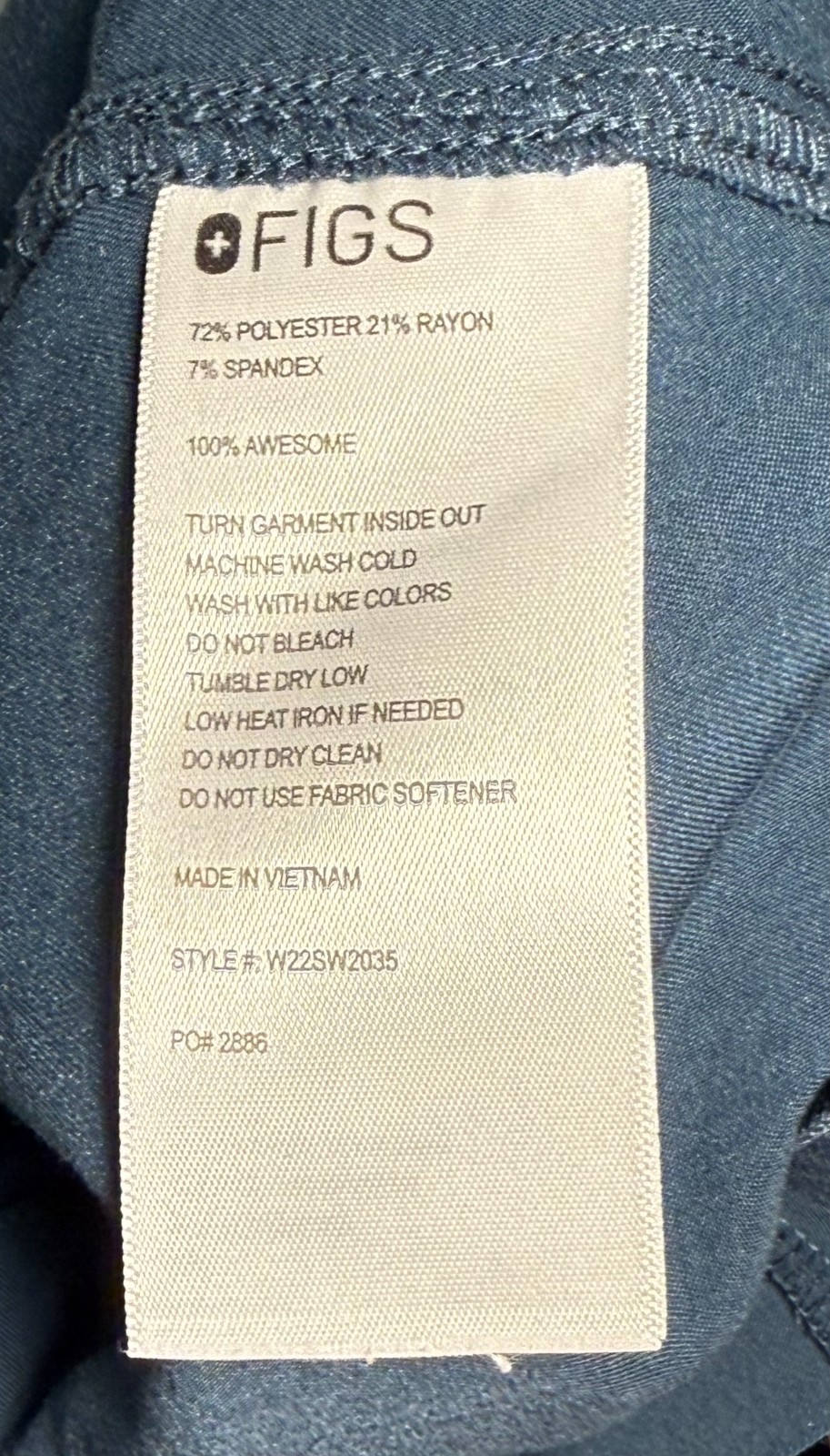 FIGS Women Blue/Gray Rafaela Cargo Jogger Jumpsuit Scrubs Sleeveless Size S