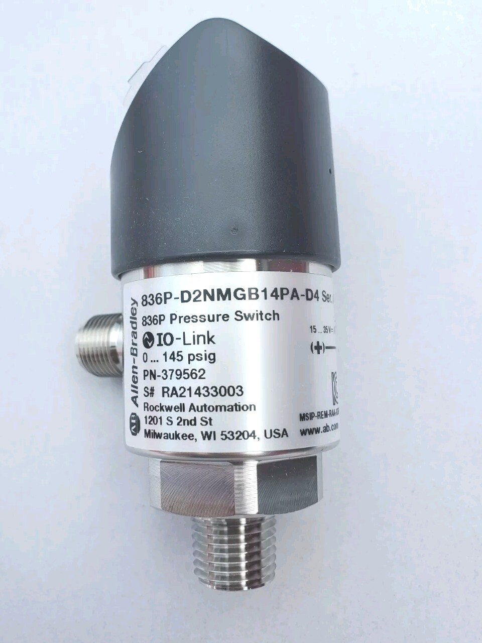 Allen Bradley 836P-D1NMGB14PA-D4 Ser A Pressure Switch Sensor Solid State 336765