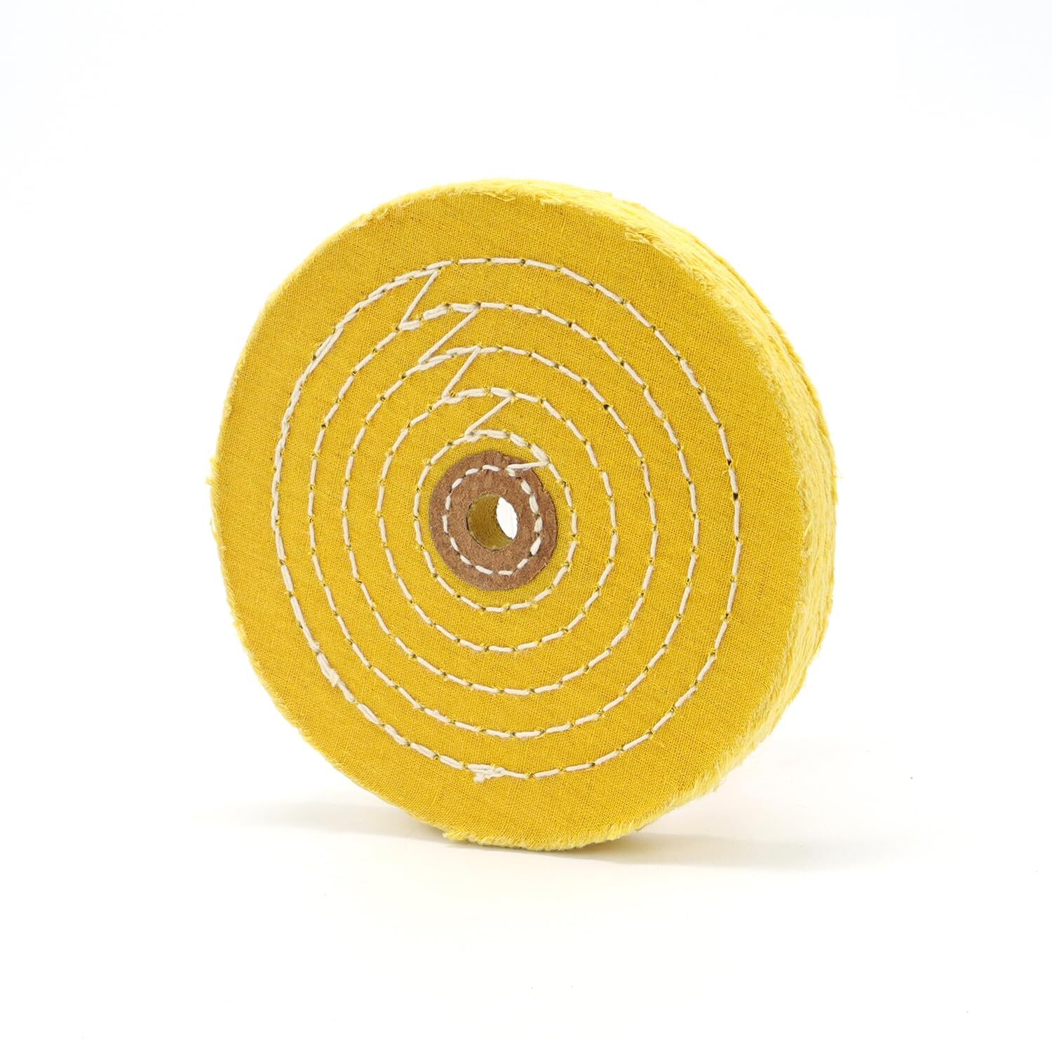 6 In Extra Thick Cotton Buffing Wheel, 5/8 Inch Arbor Hole Fine Polishing Wheel