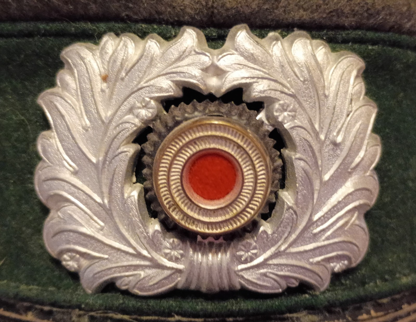 World War 2 German Customs NCO Enlisted Visor hat cap with bug bites misshaped