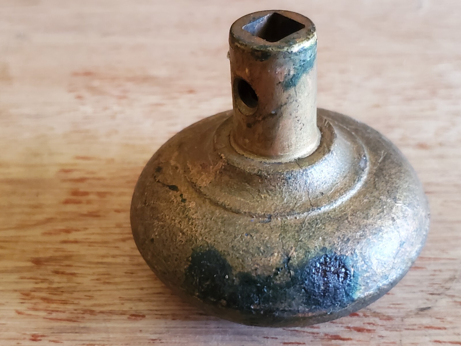 Doorknob Ornate Flower Floral Design Brass Tone Metal Vtg Antique Replacement