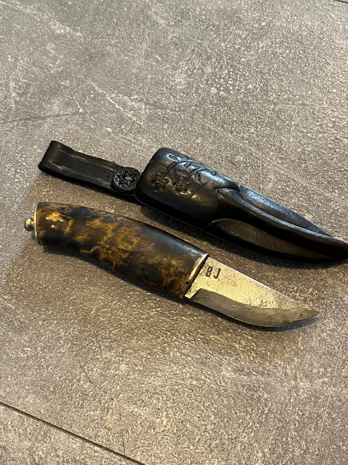 vintage swedish handmade knife puukko by BJ hunting fishing camping