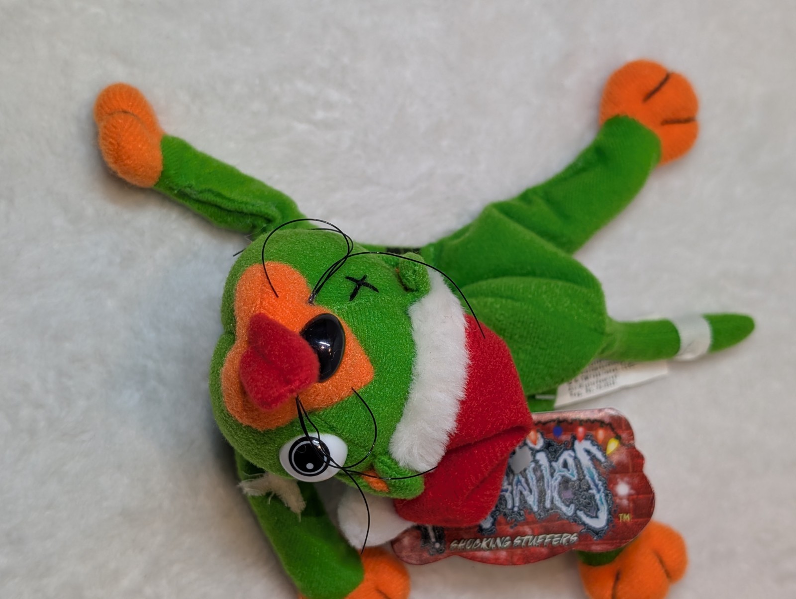 Vintage 90s Meanies Plush Lot 3 Holiday Valentine's Day , Xmas Stocking Stuffers