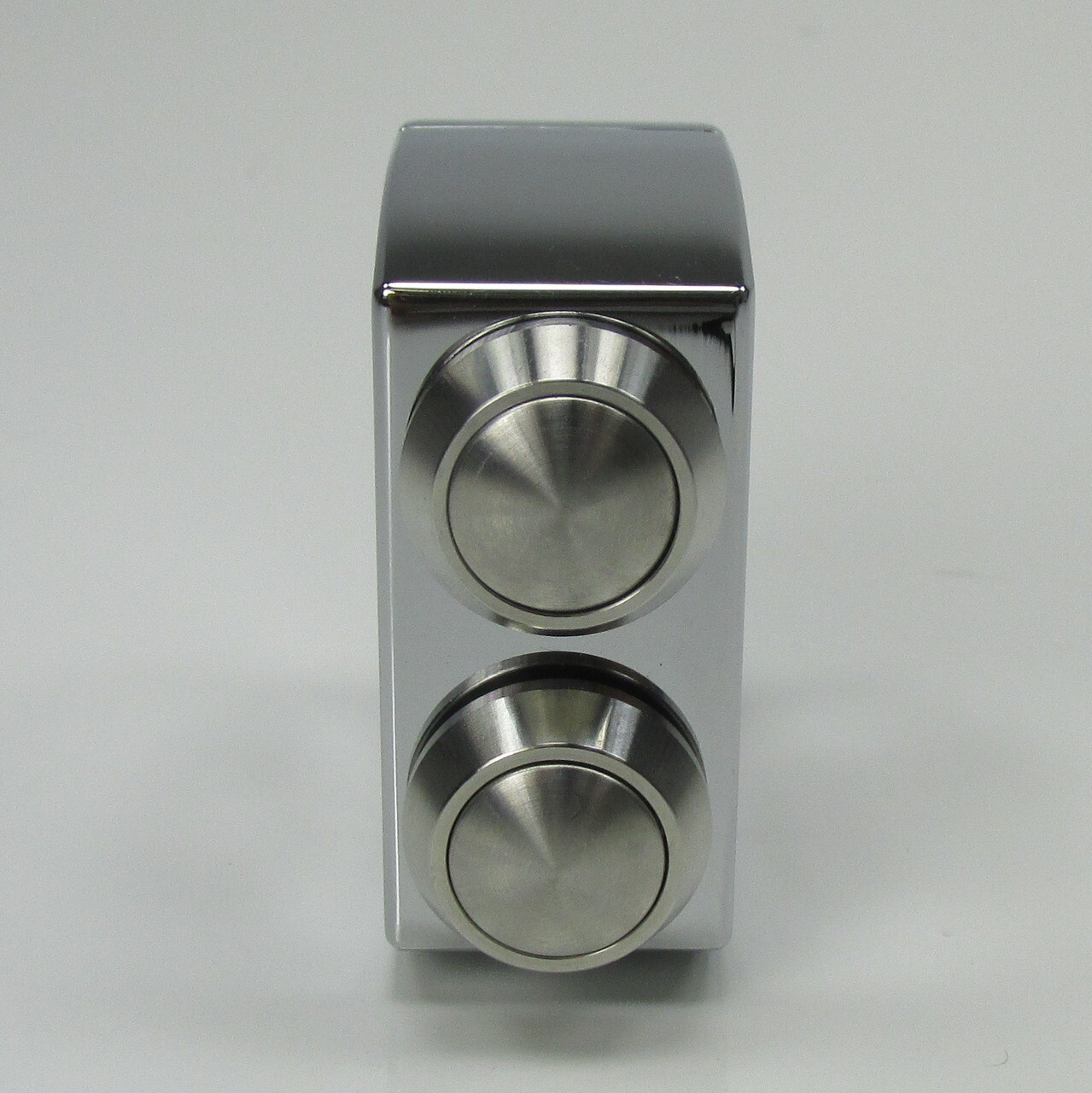 Billet Alum. 2-Button, Chrome Switch Block for 1" Handlebars Custom Chopper Cafe