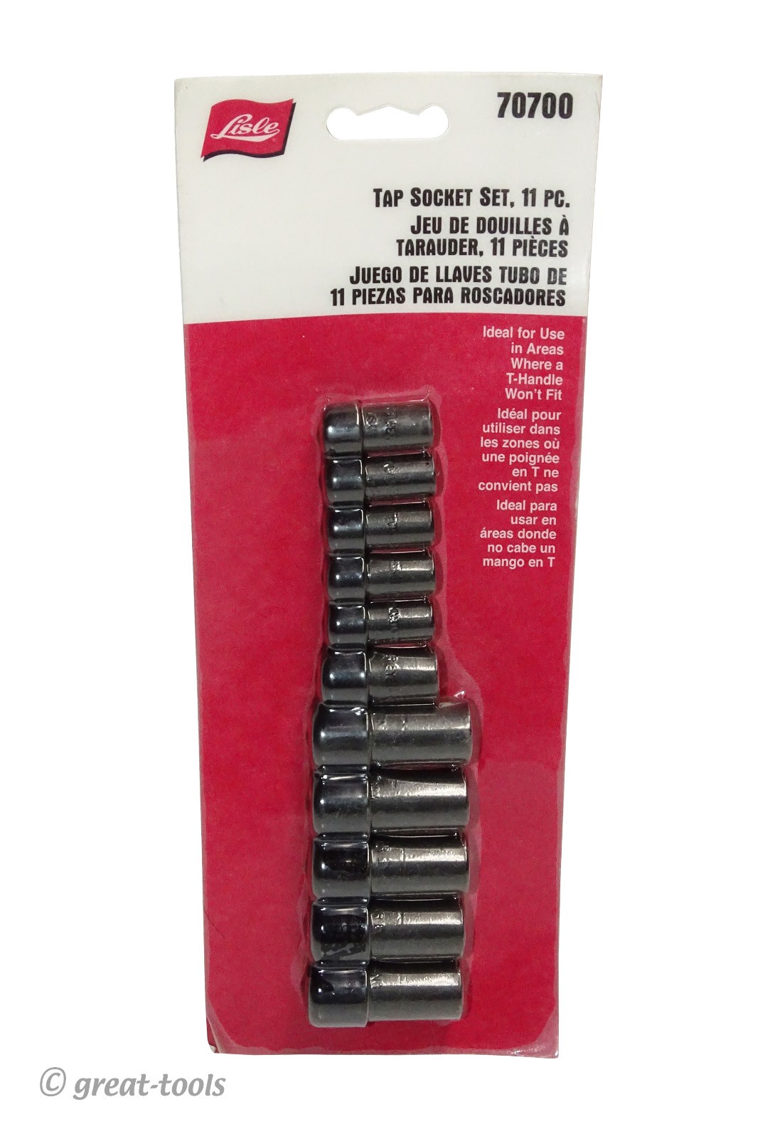 LISLE TOOLS TAP HOLDER SOCKET SET #70700 – holding sockets – taps – automotive