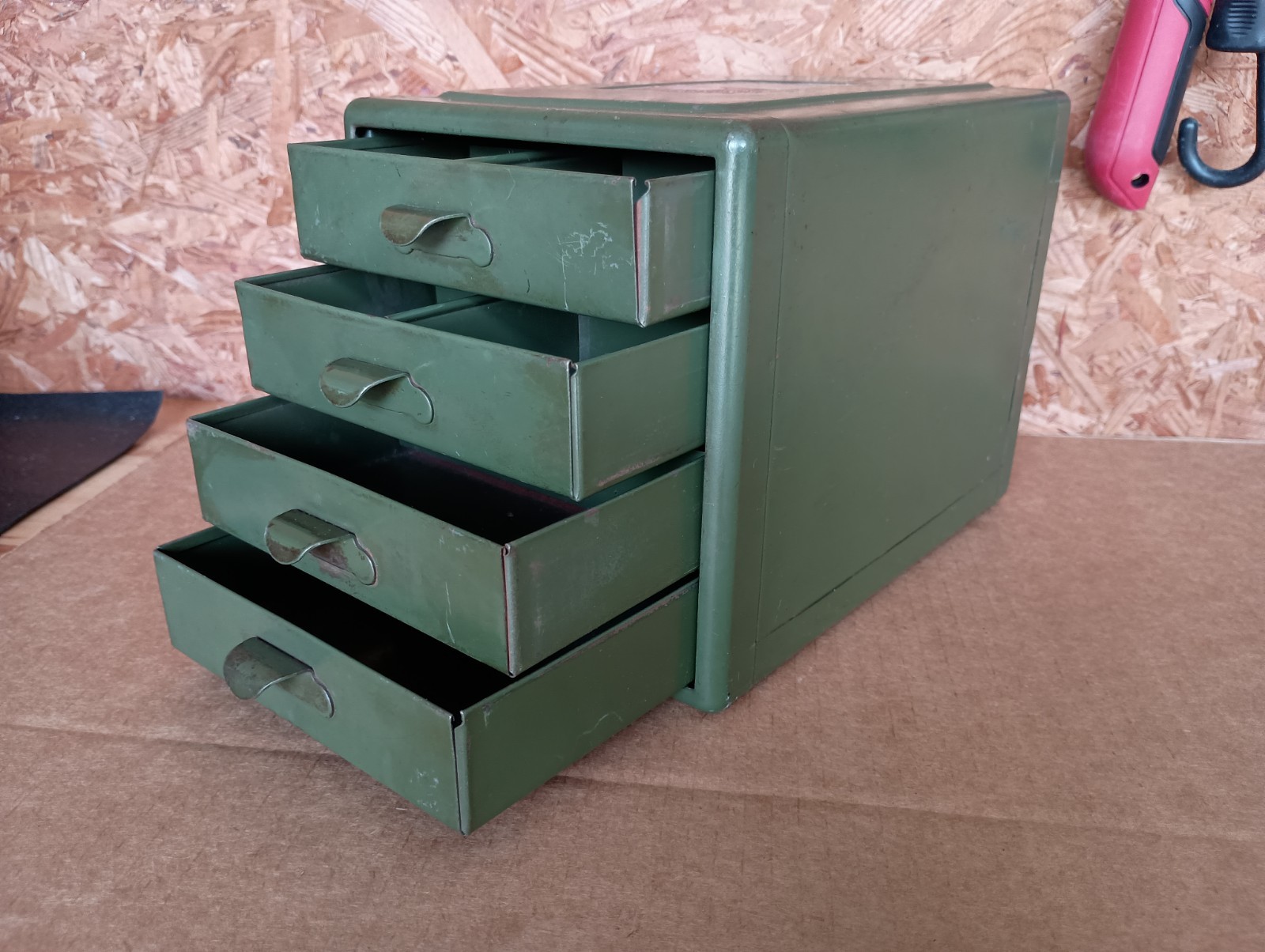 Vintage Steelmasters File-A-Way Chest Small Parts 4-Drawer Metal Cabinet