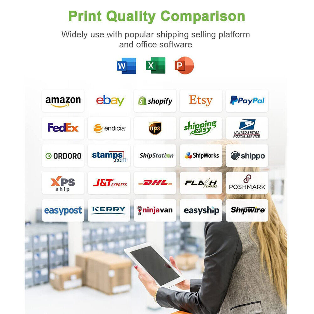 500 4" x 6" Fanfold Direct Thermal Shipping Labels Perforated for Zebra & Rollo