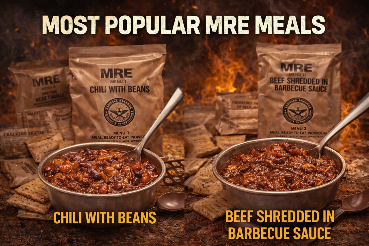 2 Pack MRE Emergency Ready To Eat Meals – Storm & Power Outage Food USA