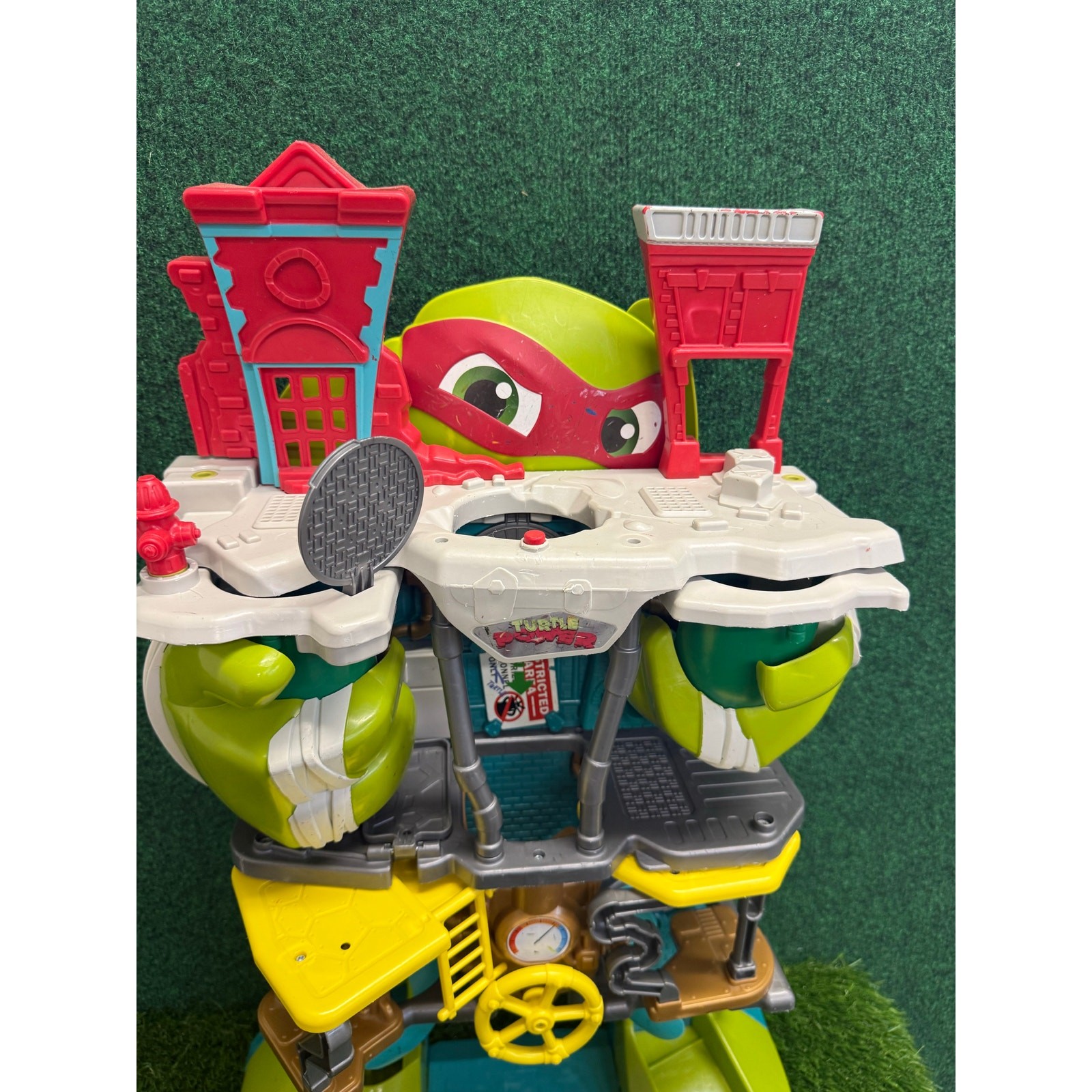 Playskool TMNT Ninja Turtle Half Shell Hq Big Heroes Headquarters Imaginext