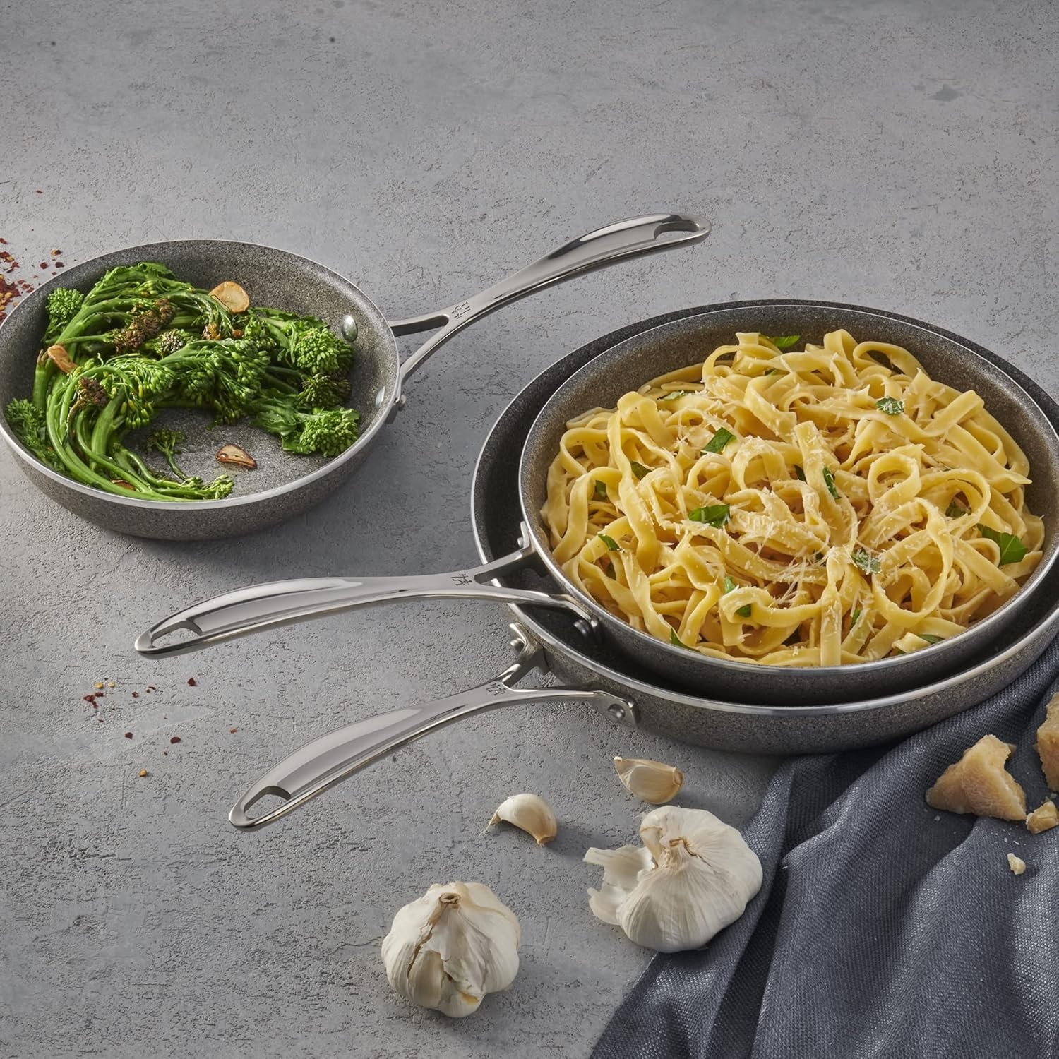 Henckels Capri Granitium Aluminum Nonstick Fry Pan/Skillets Set 3-piece